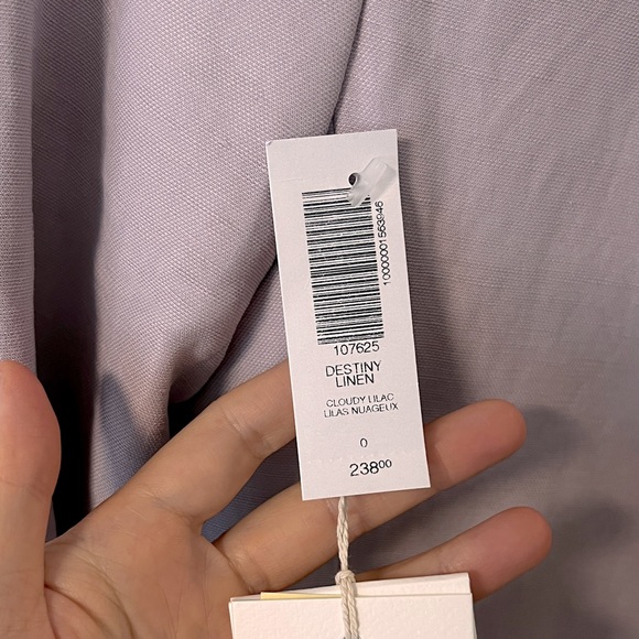 Aritzia wilfred lilac linen destiny blazer sz 0 new - Picture 5 of 16